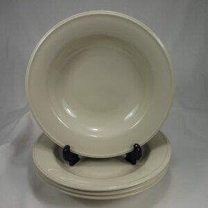 4 Lenox Dimension Ivory rimmed soup  bowls